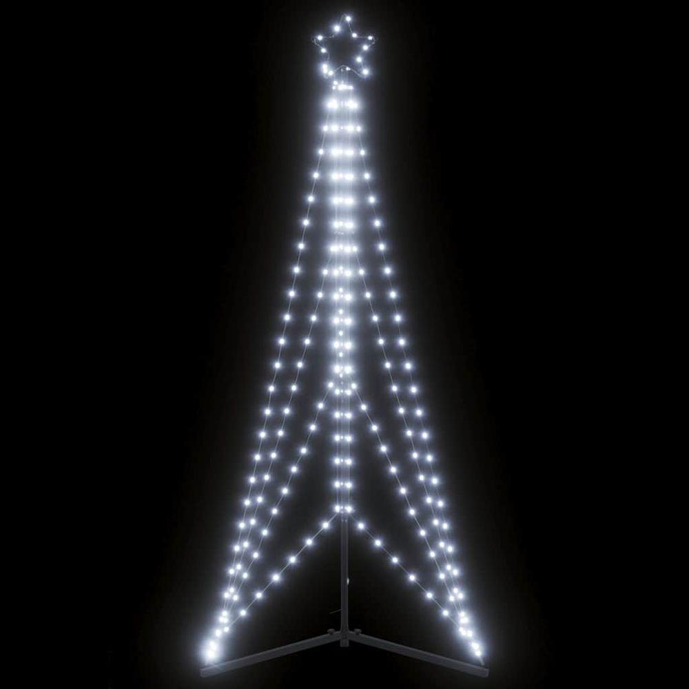 Sapin de noël lumineux led 182cm jardin 8 modes d'éclairage blanc froid