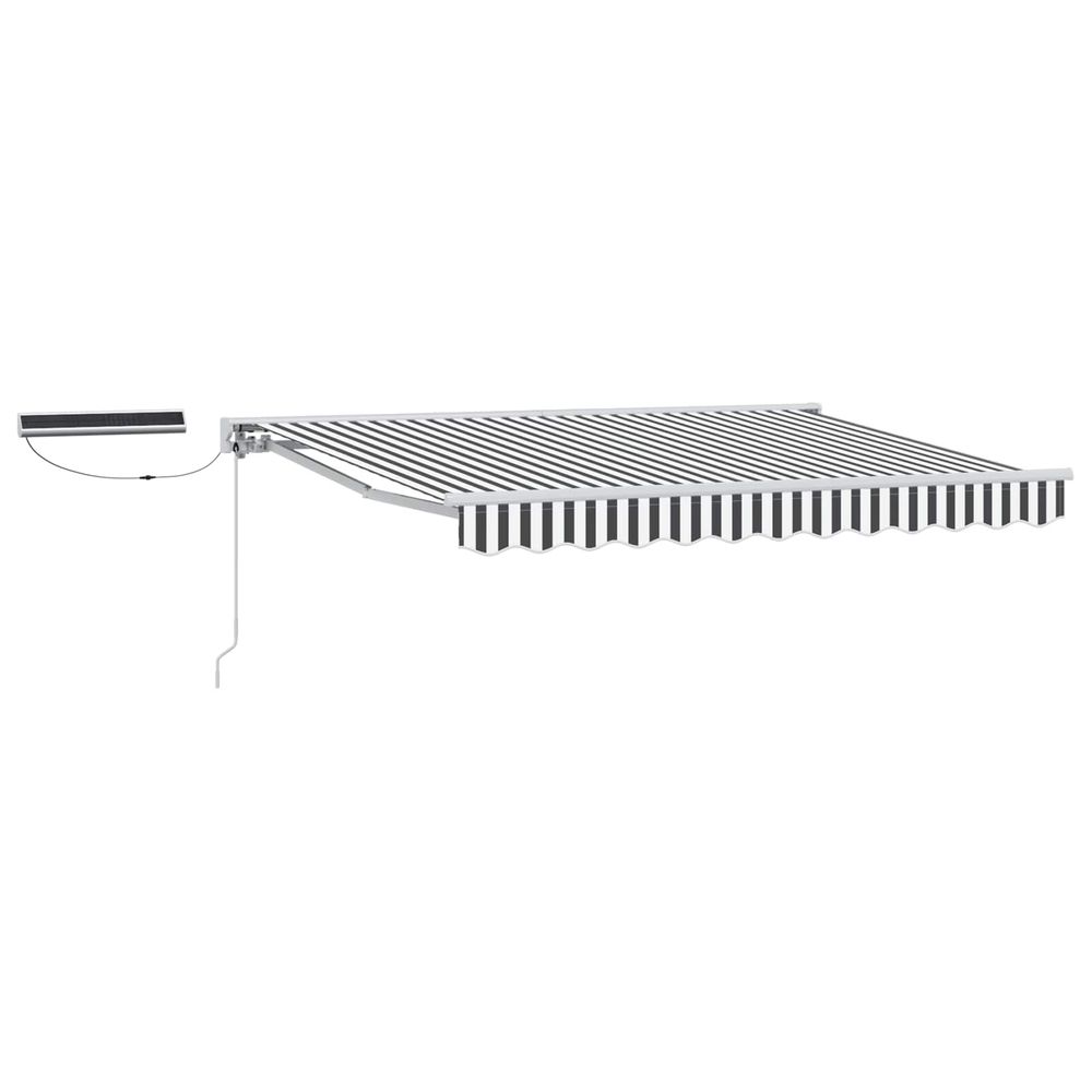 Auvent rétractable électrique anthracite et blanc 3 x 2,5 m