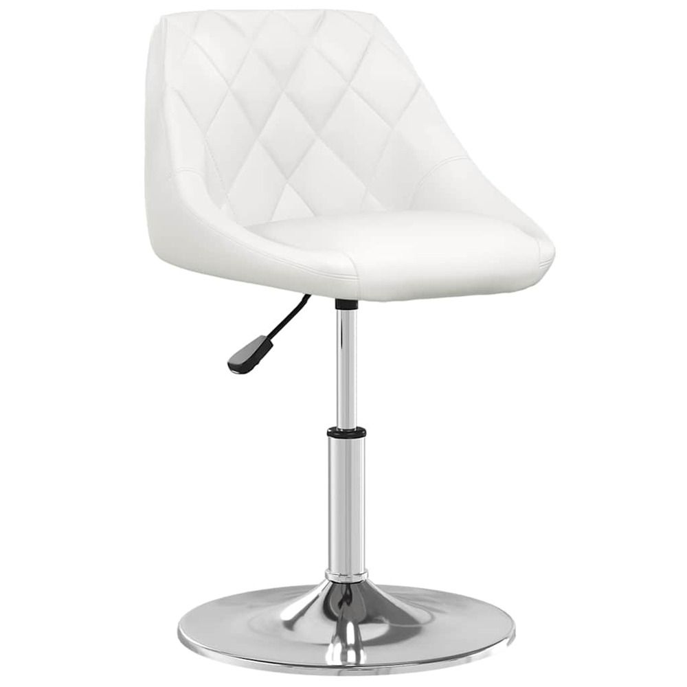 Tabouret de bar blanc similicuir