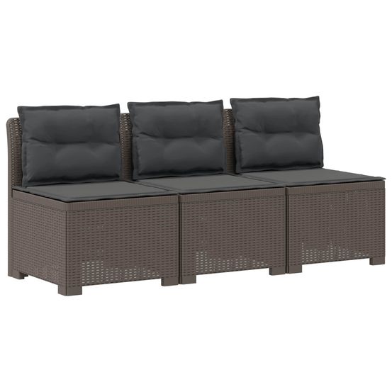 Canapé de jardin 3 places avec coussins look rattan 3 place pp