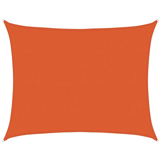 Voile d'ombrage 160 g/m² rectangulaire orange 6x7 m pehd