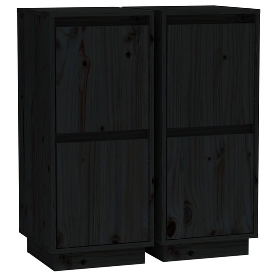 Buffet bahut commode armoire meuble de rangement organisateur cuisine salle de séjour salons lot de 2 31,5 x 34 x 75 cm bois