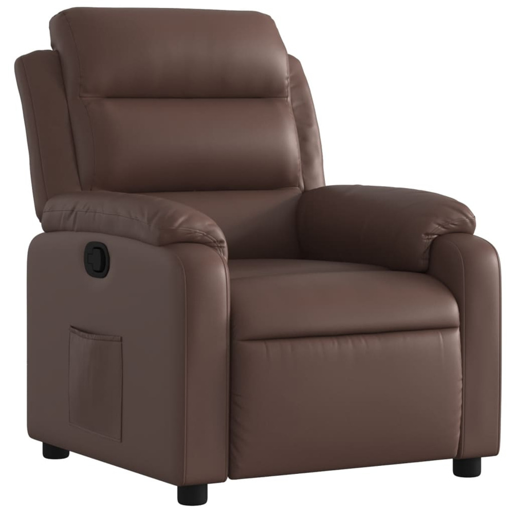 Fauteuil inclinable marron similicuir