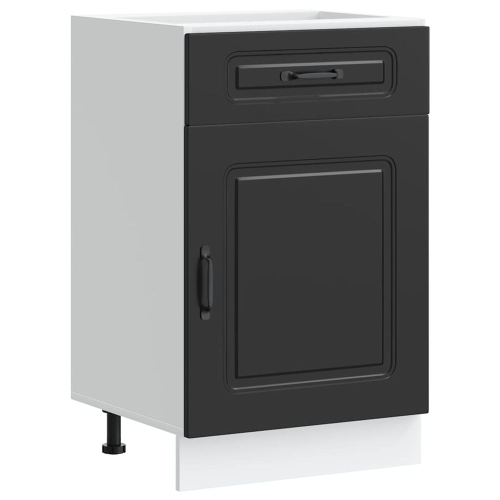 Armoire de cuisine kalmar noir bois d'ingénierie
