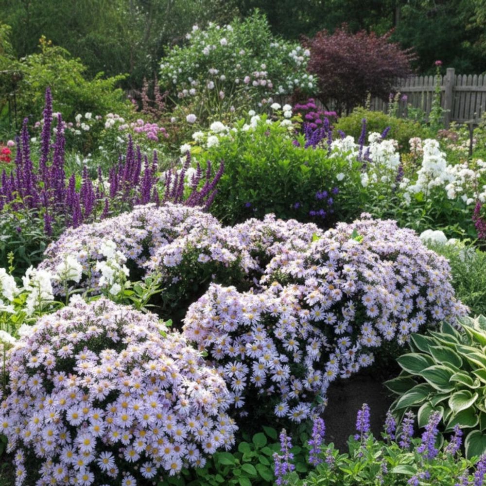 Aster d'automne victor, aster dumosus lot de 3 godets