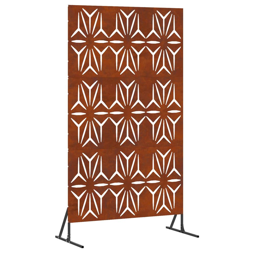 Écran de confidentialité 100 x 50 x 180 cm acier patiné rouillé