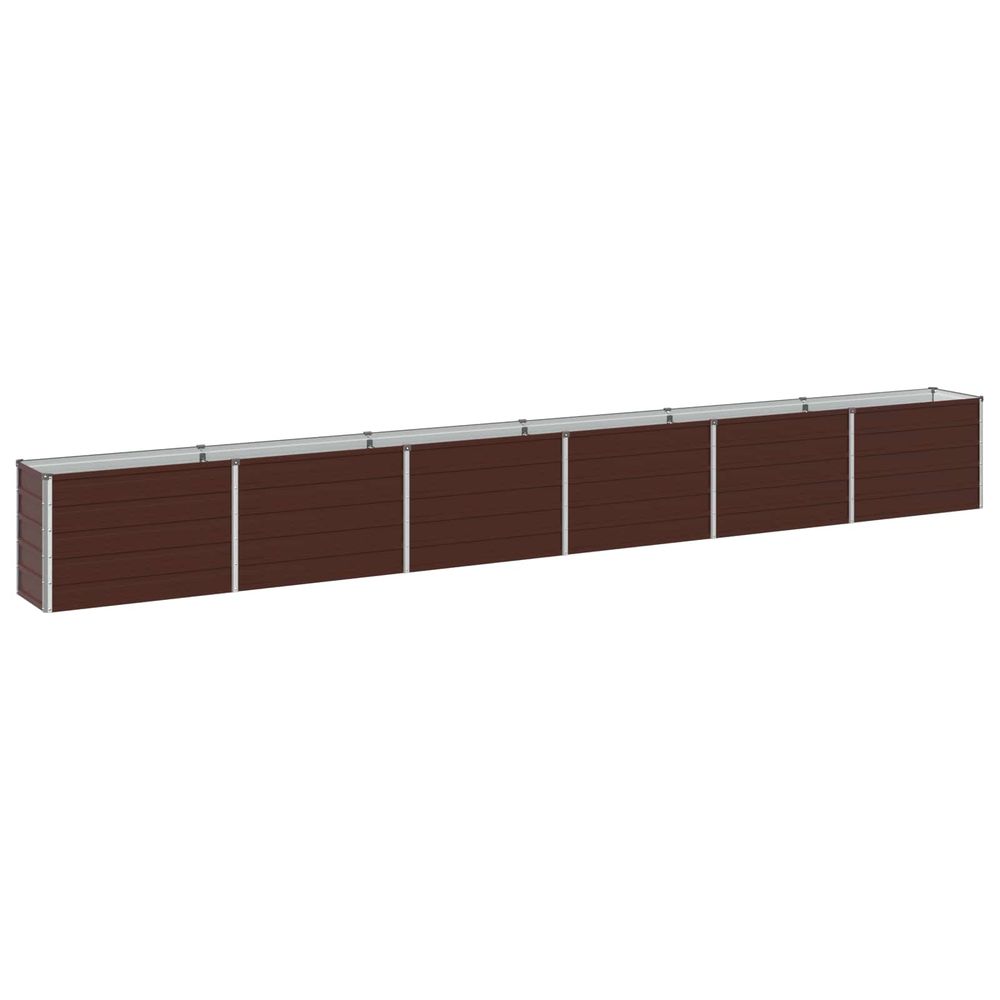 Jardin surélevé marron 480 x 40 x 55 cm acier laminé à froid