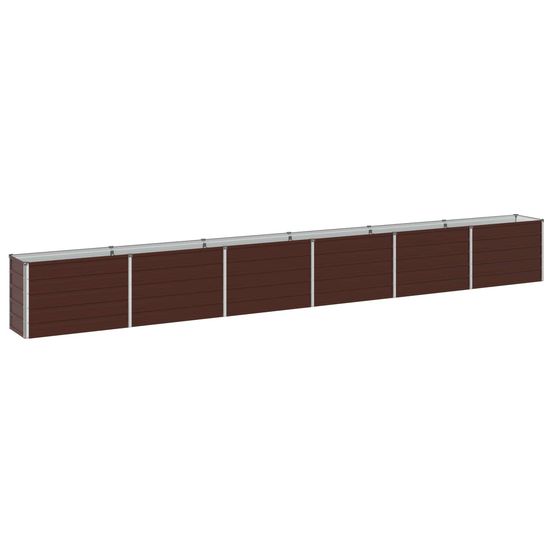 Jardin surélevé marron 480 x 40 x 55 cm acier laminé à froid