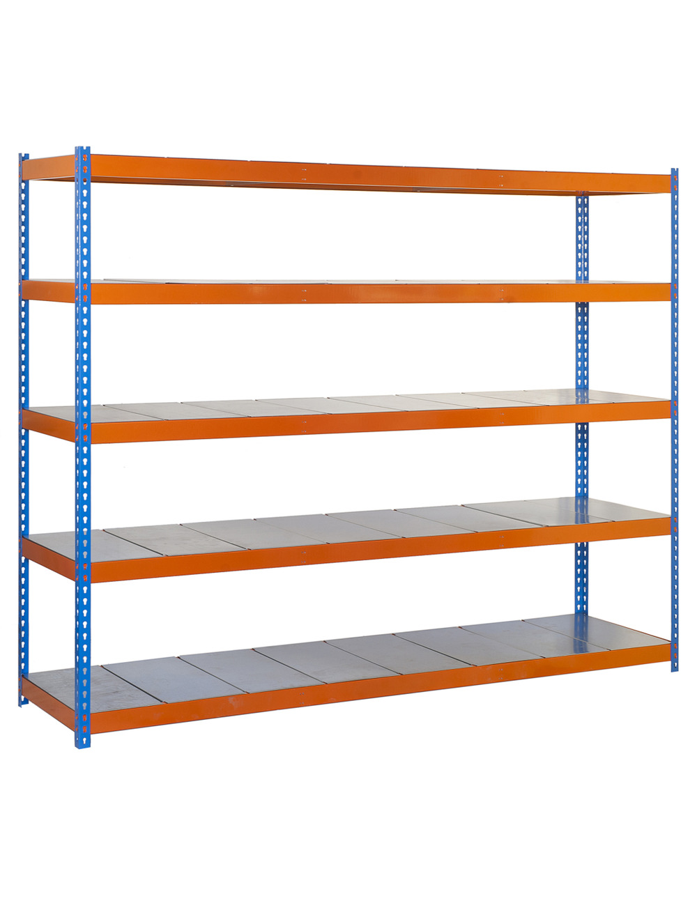 Etagère sans vis ecoforte 1207-5 metal bleu/orang/galva bleu/orange/galva 2000x1200x750 - simonrack