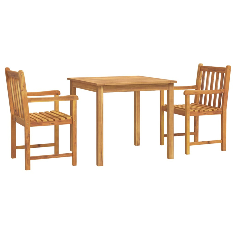 Ensemble à manger de jardin 3 pcs bois d'acacia solide