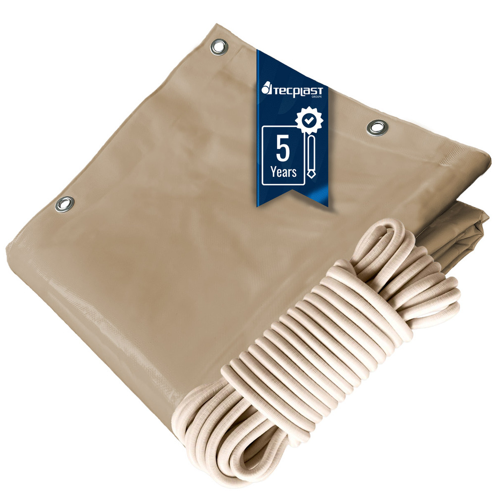 Pack toile pergola beige foncé 3x4 m tecplast lp506pr + sandow ivoire 20m