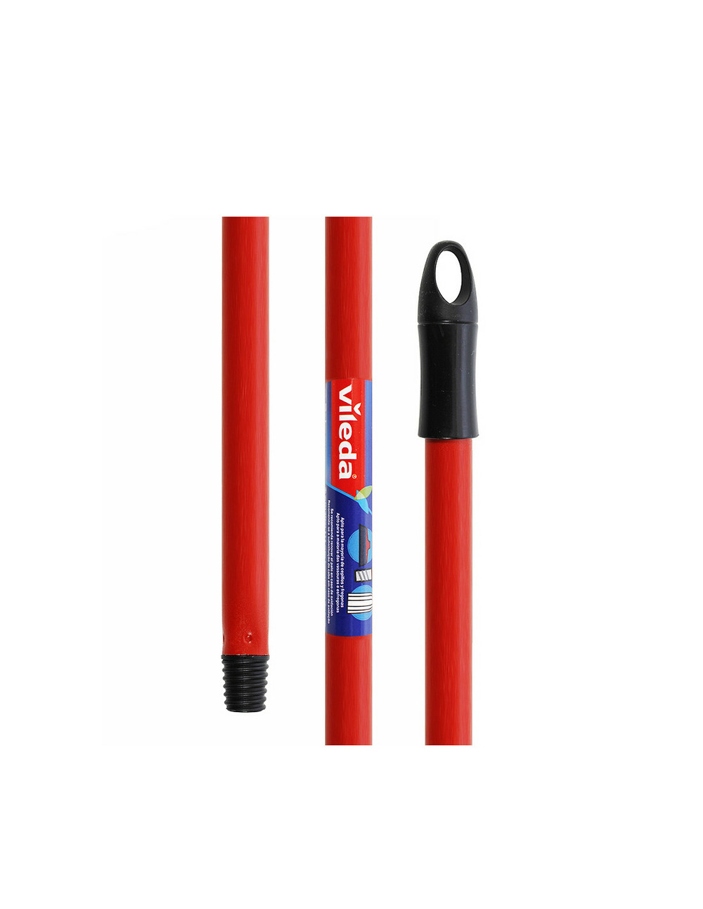 Manche à balai universel rouge 140cm - vileda