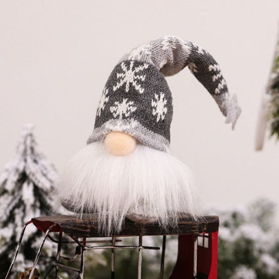 Lutin de noël farceur - gris
