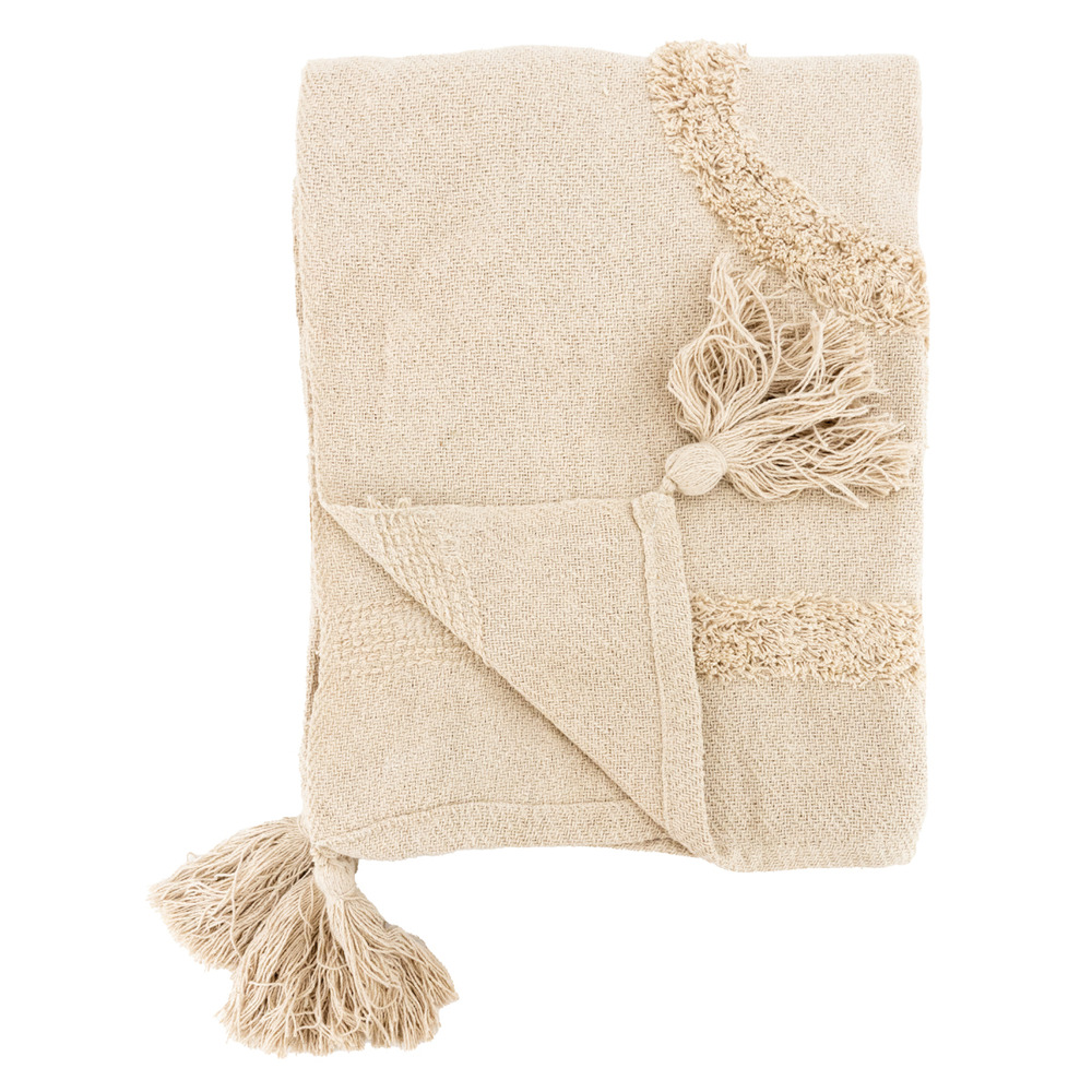 Plaid en coton tufté