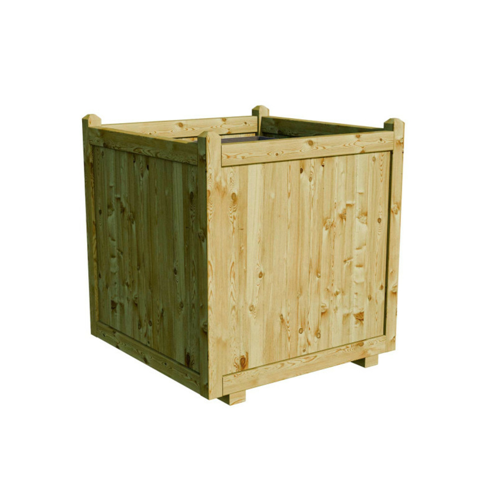 Bac a fleurs carre en bois 235l
