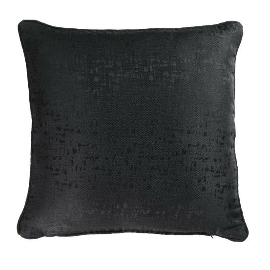 Coussin passepoil adamo jacquard noir 60 x 60 cm