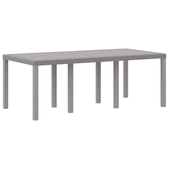Table de jardin pour repas gris clair 200 x 100 x 73 cm