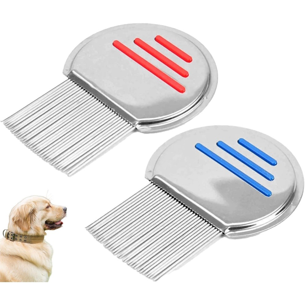 Peigne à poux - 2 pièces extra fin en acier inoxydable