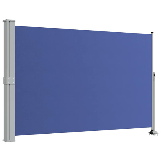 Auvent latéral rétractable de patio 160x300 cm bleu