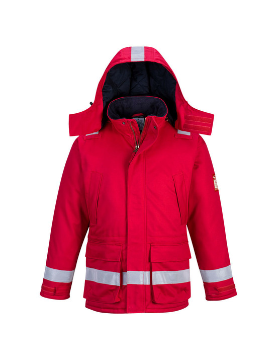 Parka hiver fr anti-statique couleur : rouge taille l - portwest