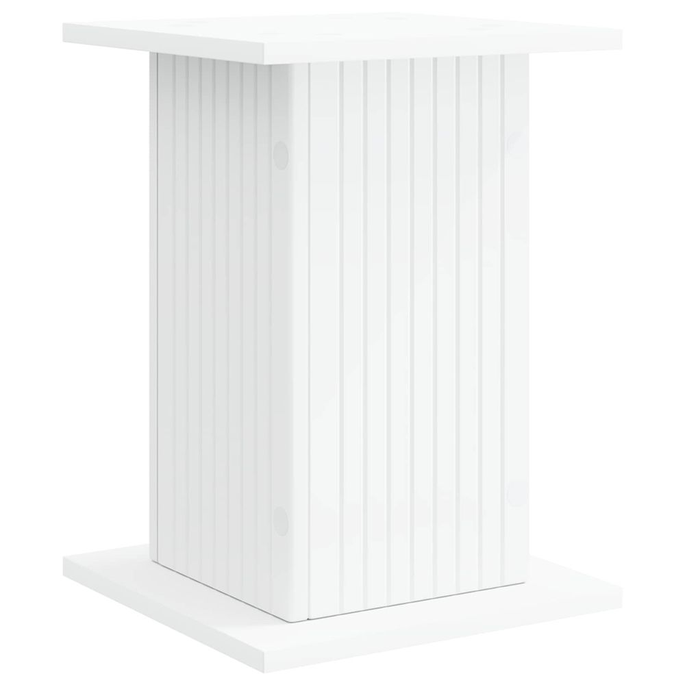 Support de plante blanc 30,5 x 30 x 43 cm bois d'ingénierie