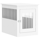 Meuble de cage pour chiens blanc 55x75x65 cm bois d'ingénierie