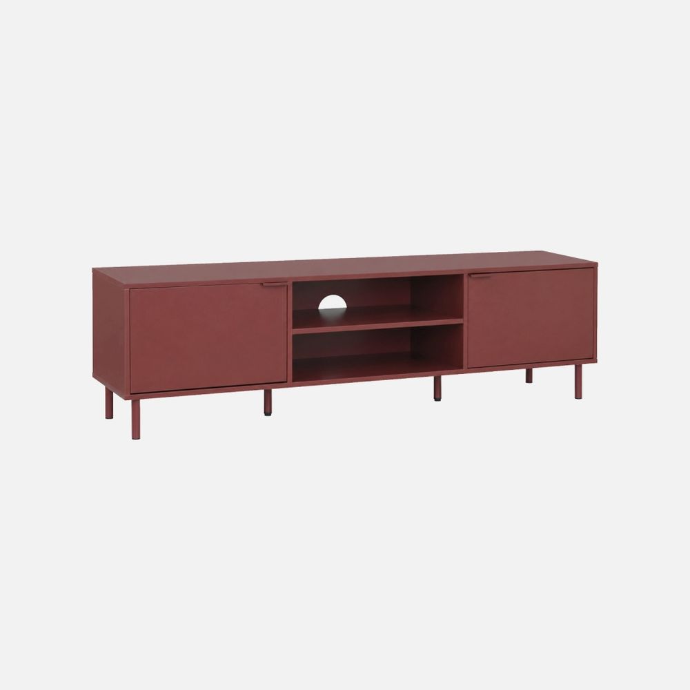 Meuble tv décor bois et métal 160cm - ellie