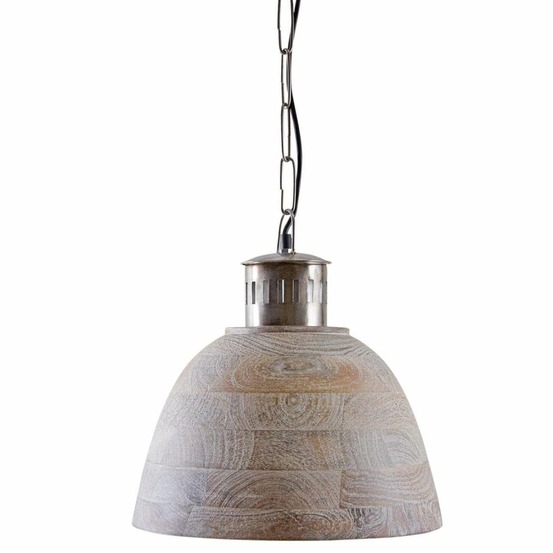 Suspension bois blanchi et métal