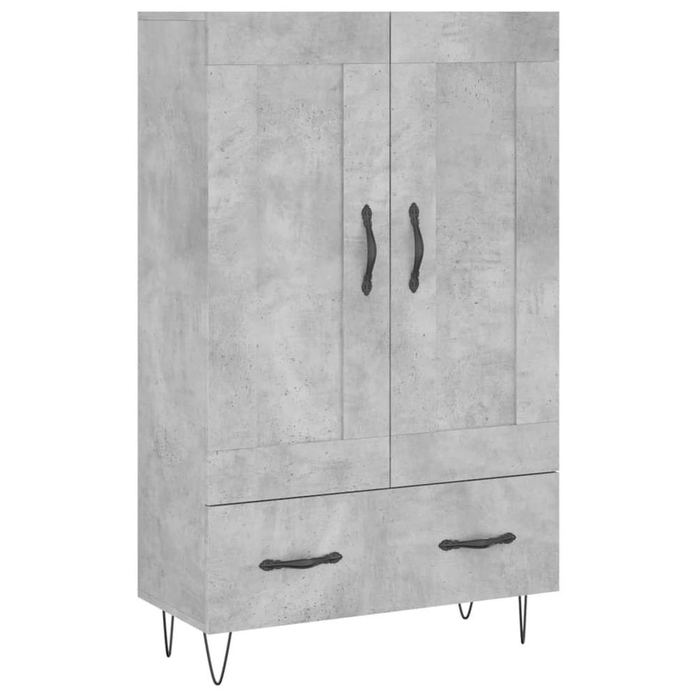 Buffet bahut commode armoire meuble de rangement organisateur cuisine salle de séjour salon haut 69,5 x 31 x 115 cm bois d'in