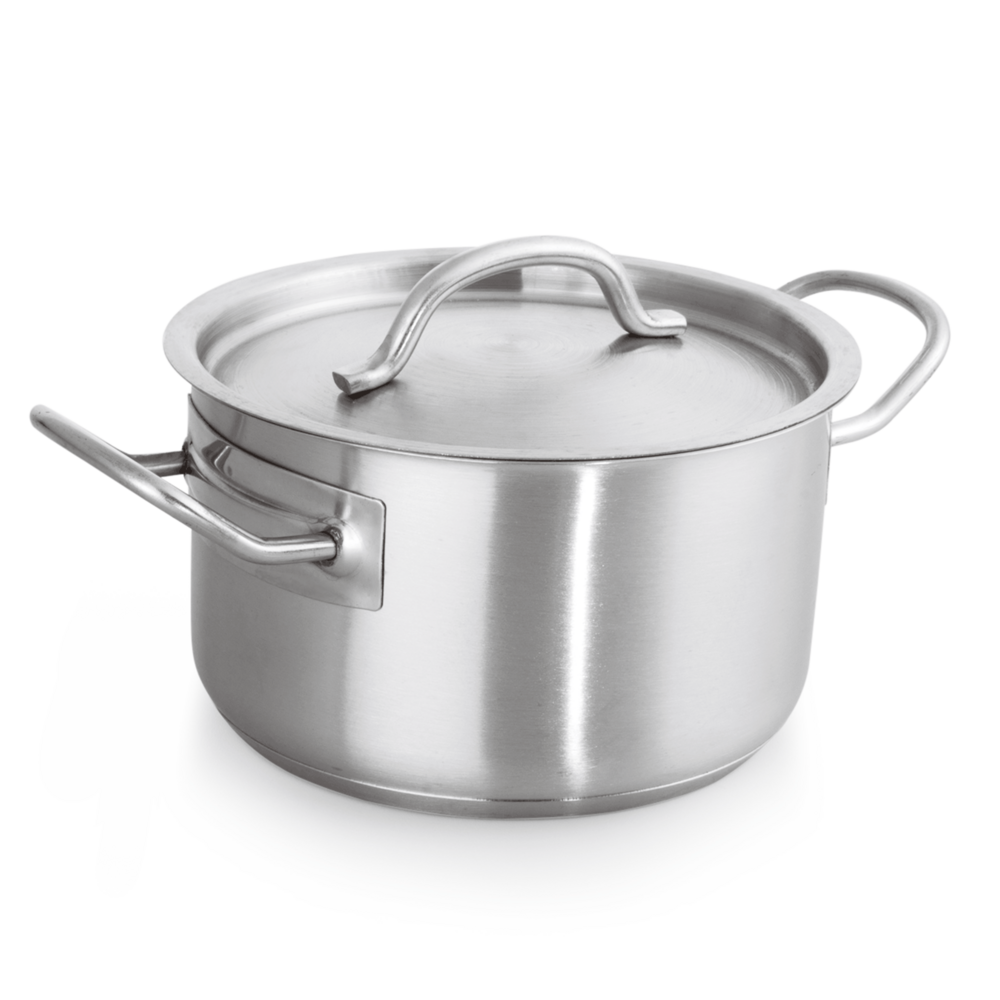 Casserole avec couvercle en acier au nickel-chrome 3,6 l h 115 mm ø 200 mm - was germany