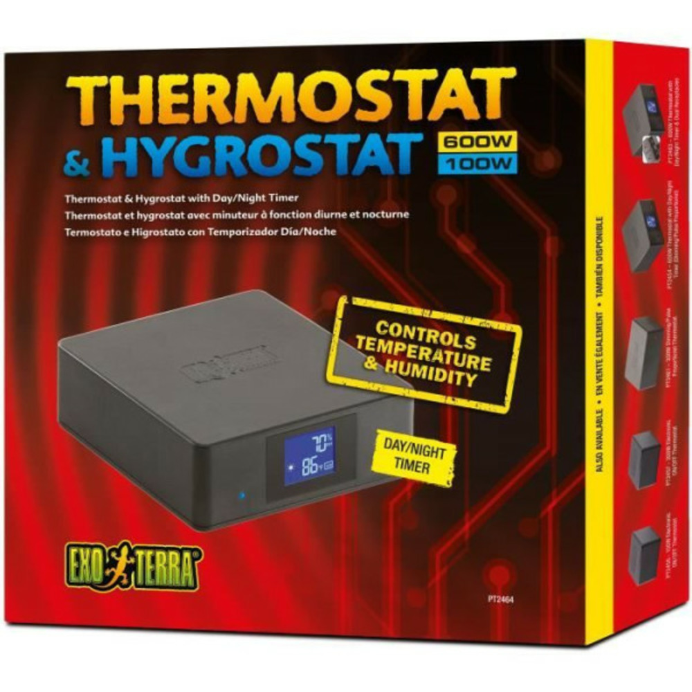 Thermostat et hygrostat pour terrarium - - avec minuteur - fonction diurne et nocturne - 600w
