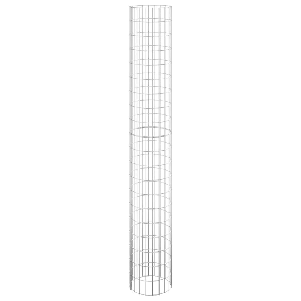 Poteau à gabion circulaire acier galvanisé ø30x200 cm