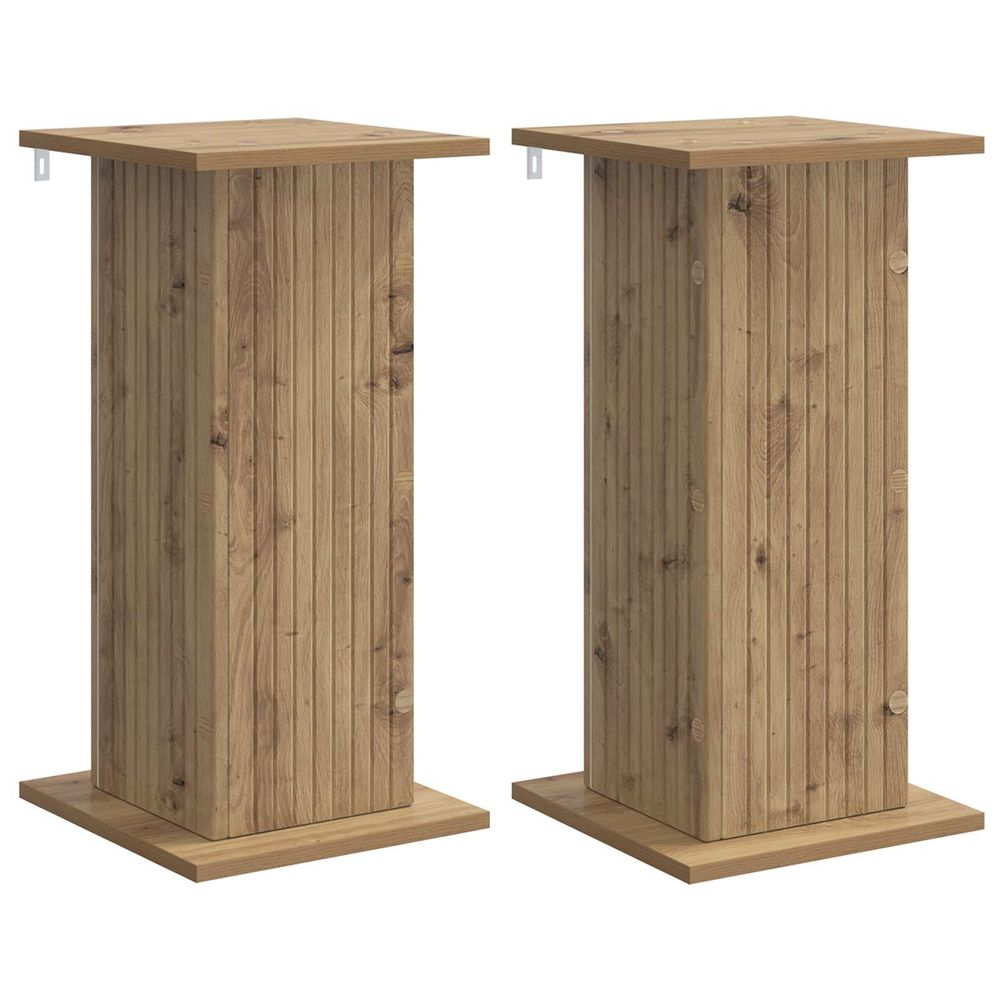 Support de plante 2 pièces chêne artisanal 30,5 x 30 x 60,5 cm