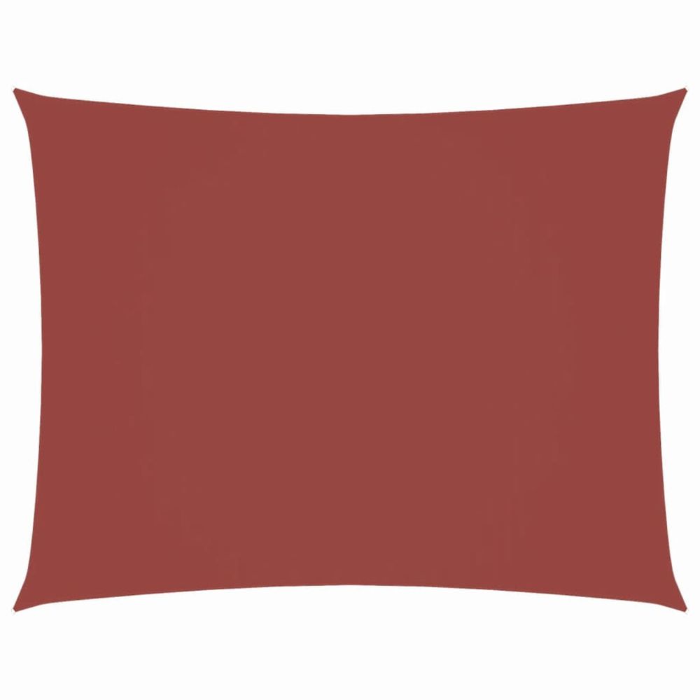 Voile de parasol tissu oxford rectangulaire 2x3,5 m terre cuite