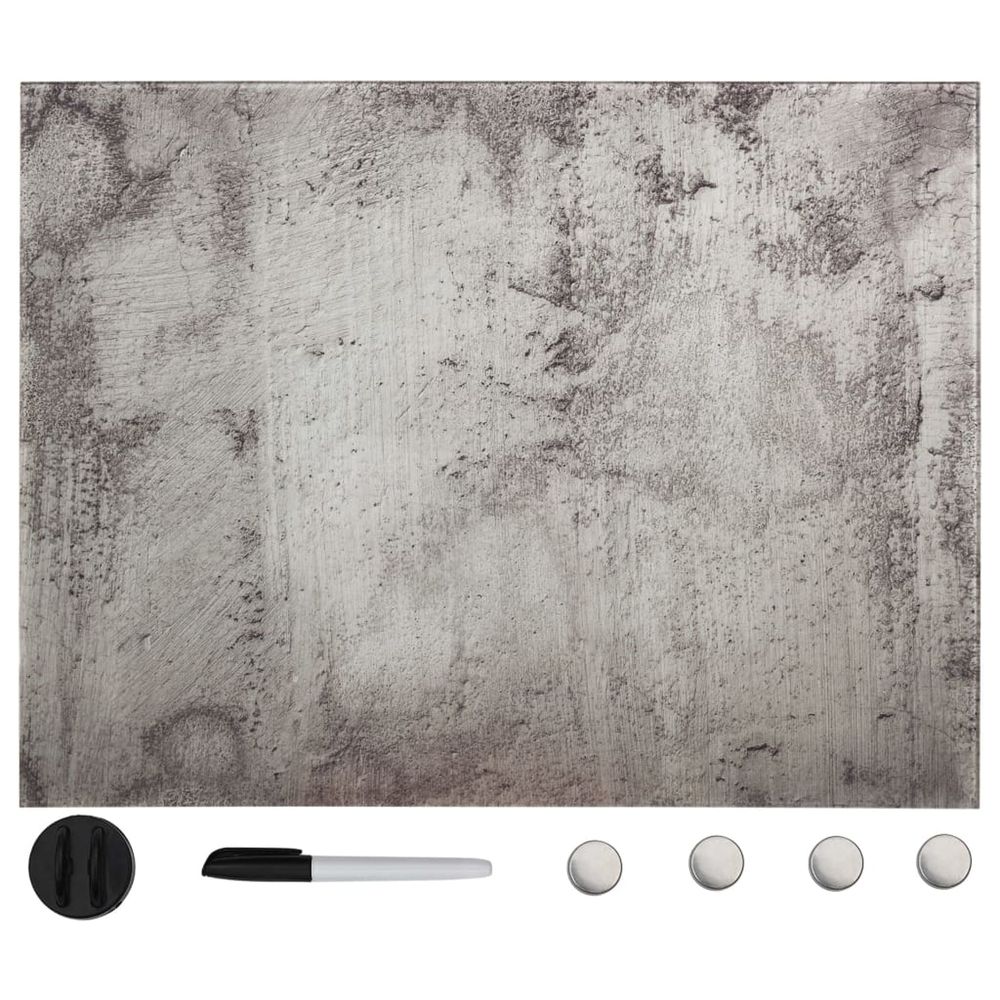 Tableau noir magnétique mural verre 80x60 cm