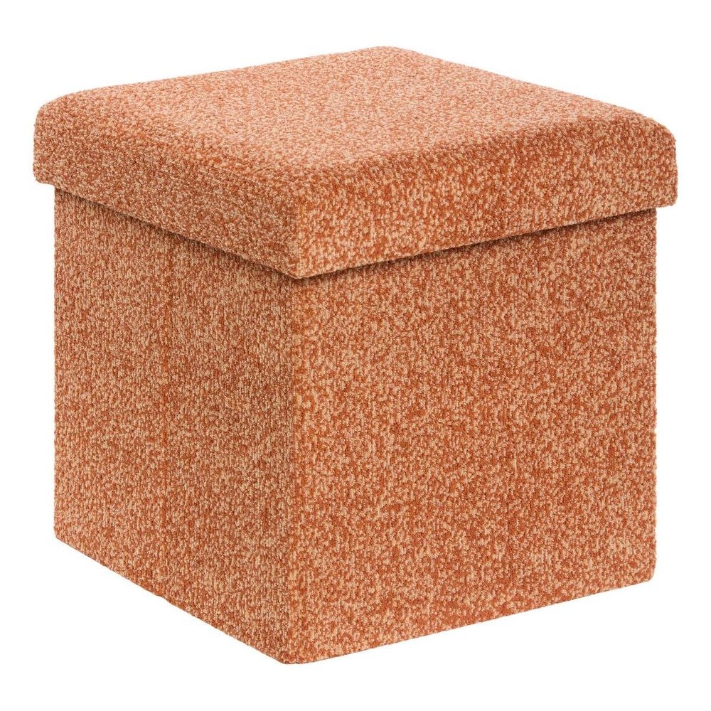 Pouf coffre pliable oxia 38x38cm ambre
