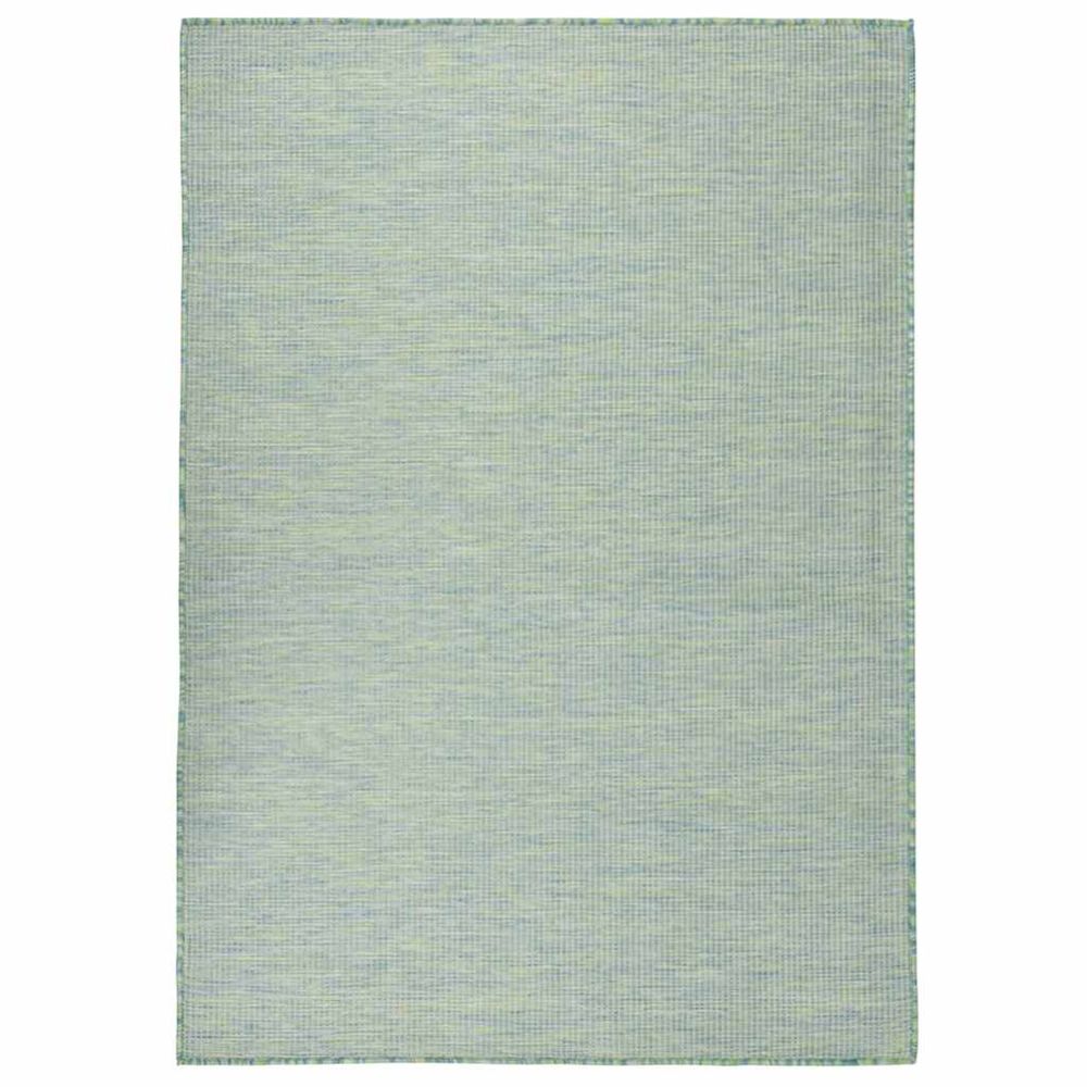 Tapis à tissage plat d'extérieur 200x280 cm turquoise