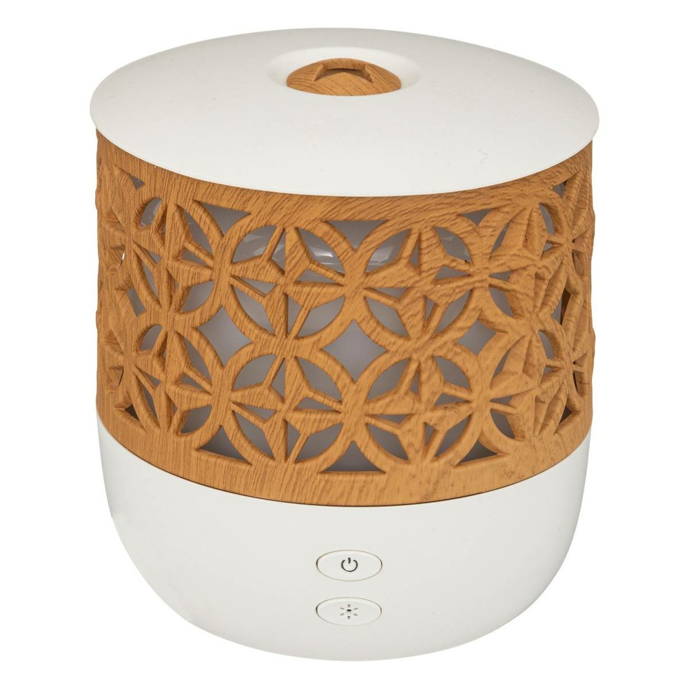 Diffuseur d'huiles essentielles - blanc & effet bois 100 ml