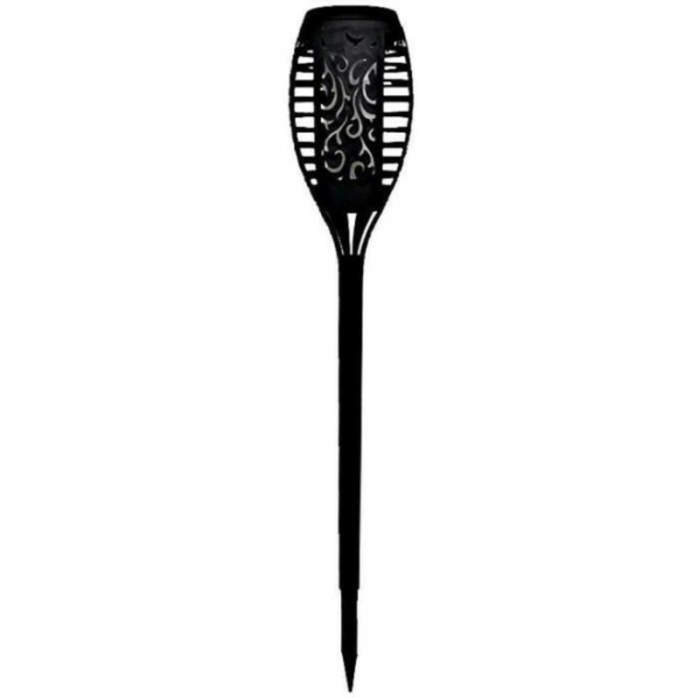 Torche solaire en résine 12 led ambrée vacillantes ø 7,3cm h47cm -