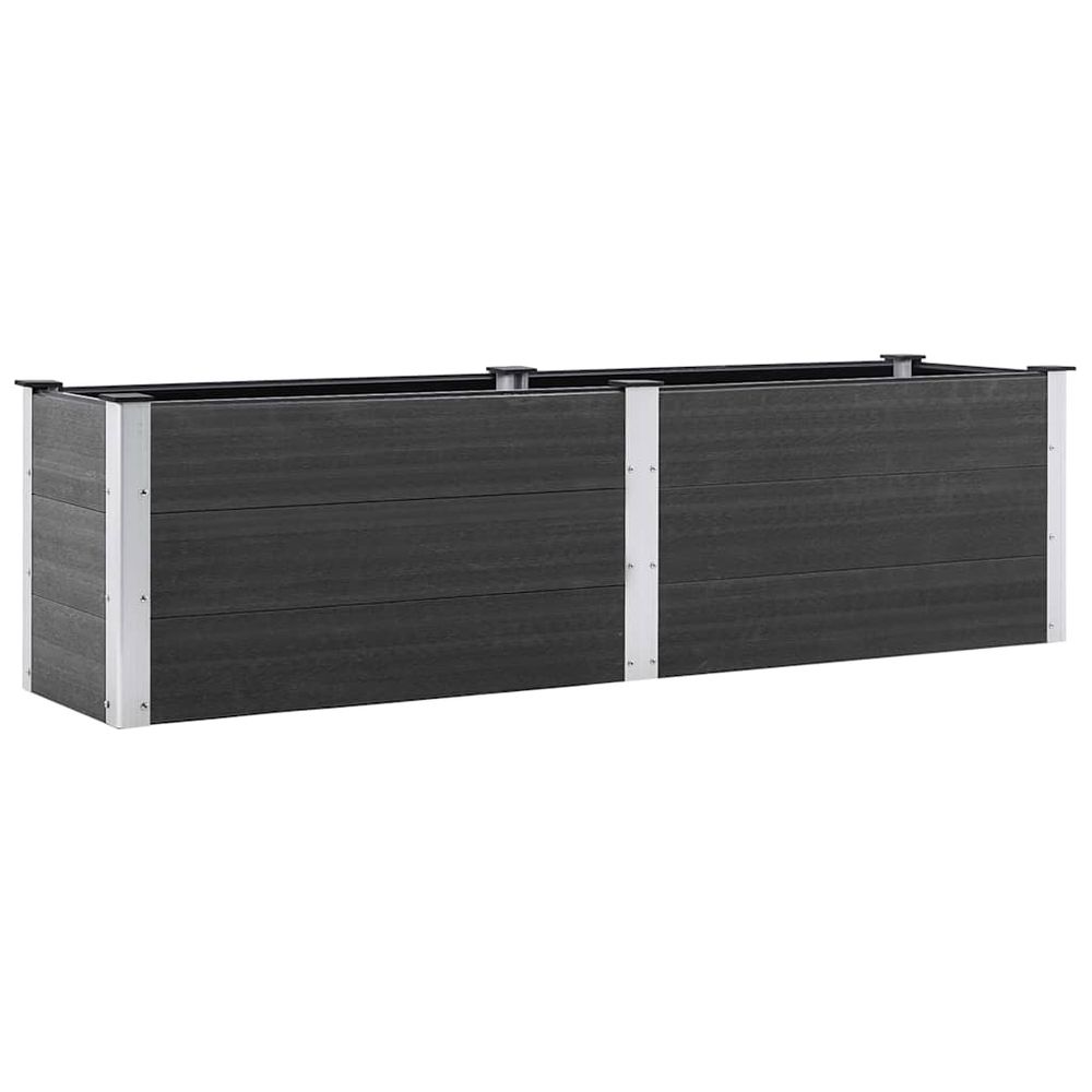 Lit surélevé de jardin 200x50x54 cm wpc gris