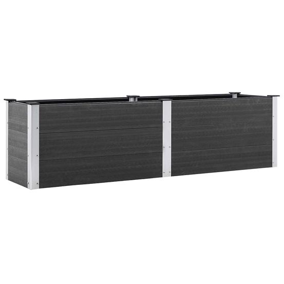 Lit surélevé de jardin 200x50x54 cm wpc gris