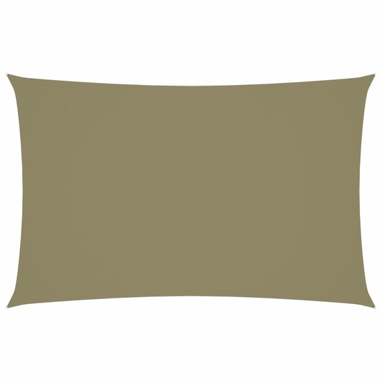 Voile toile d'ombrage parasol tissu oxford rectangulaire 2 x 5 m beige