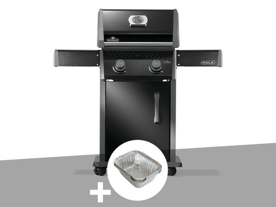 Barbecue à gaz rogue 365 rsib 2 brûleurs + 5 récipients à graisse-