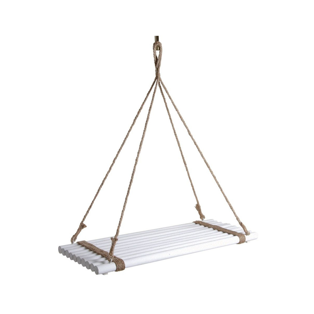 Plateau suspendu en bois teinté blanc