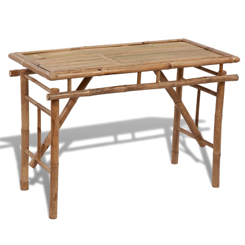 Table pliable de jardin 120x50x77 cm bambou