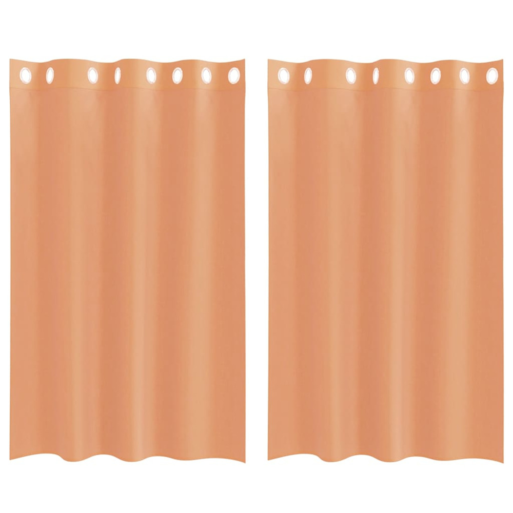 Rideaux en voile avec œillets 2 pcs terre cuite
