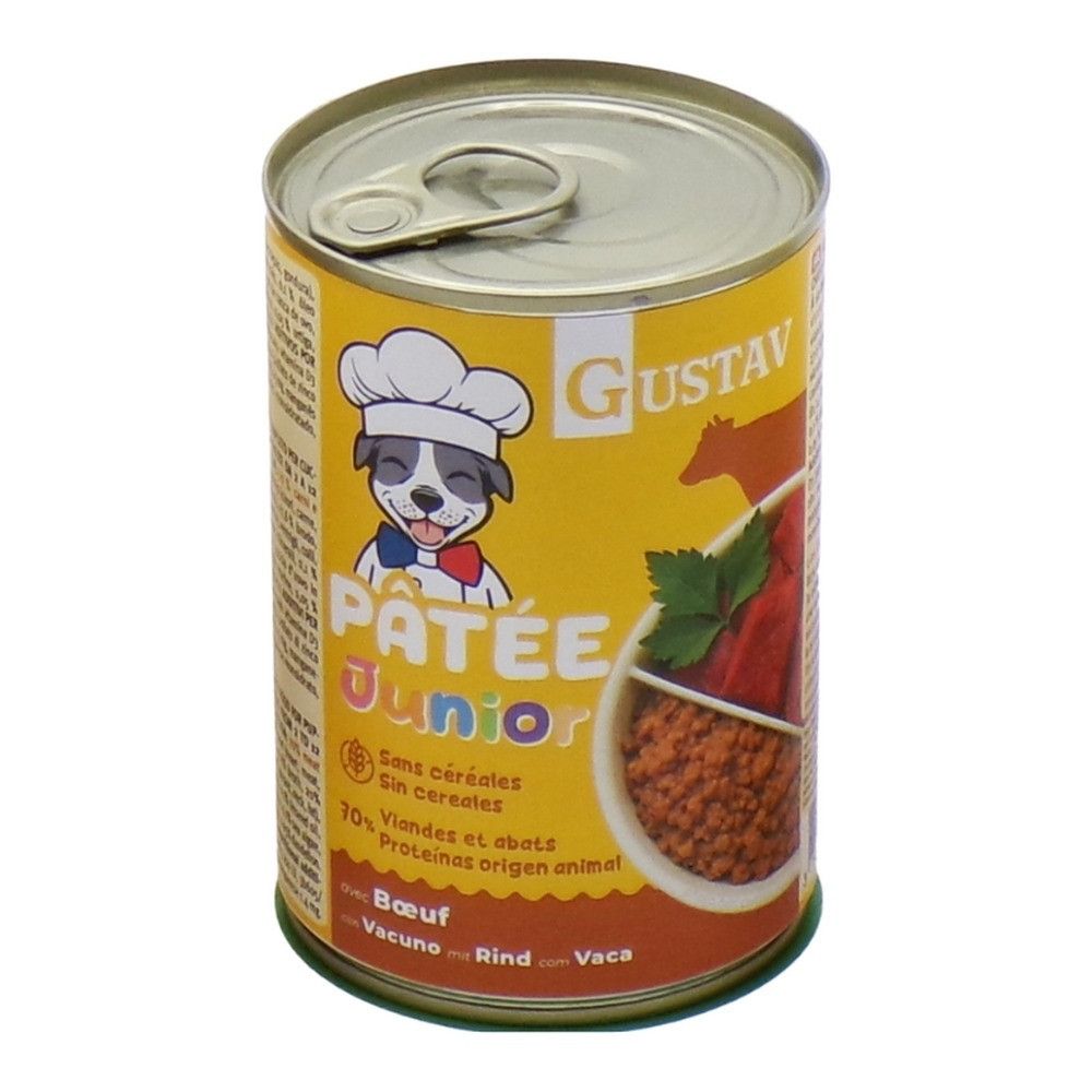 Pâtée pour chiot au bœuf gustav junior - 400 g