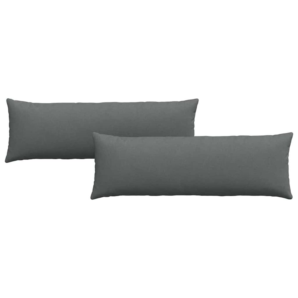 Coussins de canapé 2 pc tissu gris foncé 120 x 40 cm