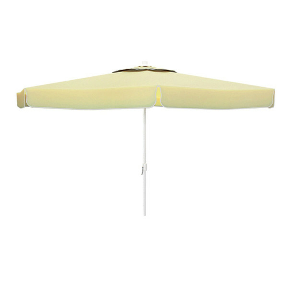 Parasol aluminium 8 barres d270 cm polyester blanc jardin, piscine et terrasse 10182