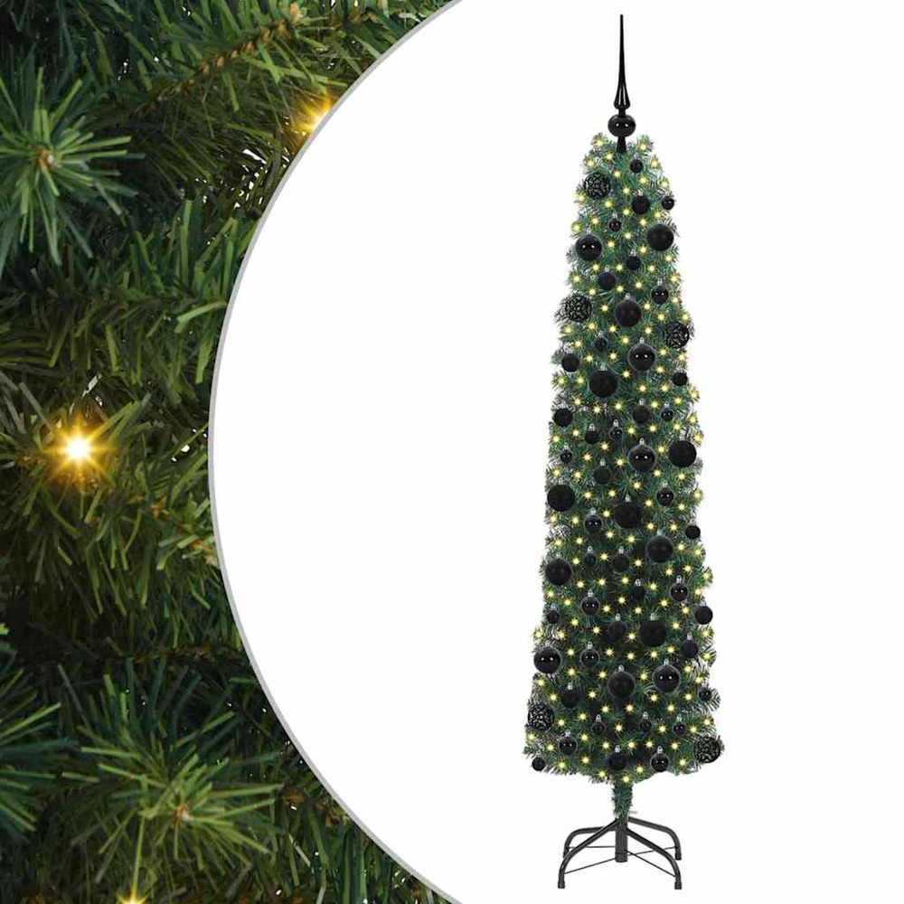 Sapin de noël artificiel vert 180 cm pvc et acier et plastique